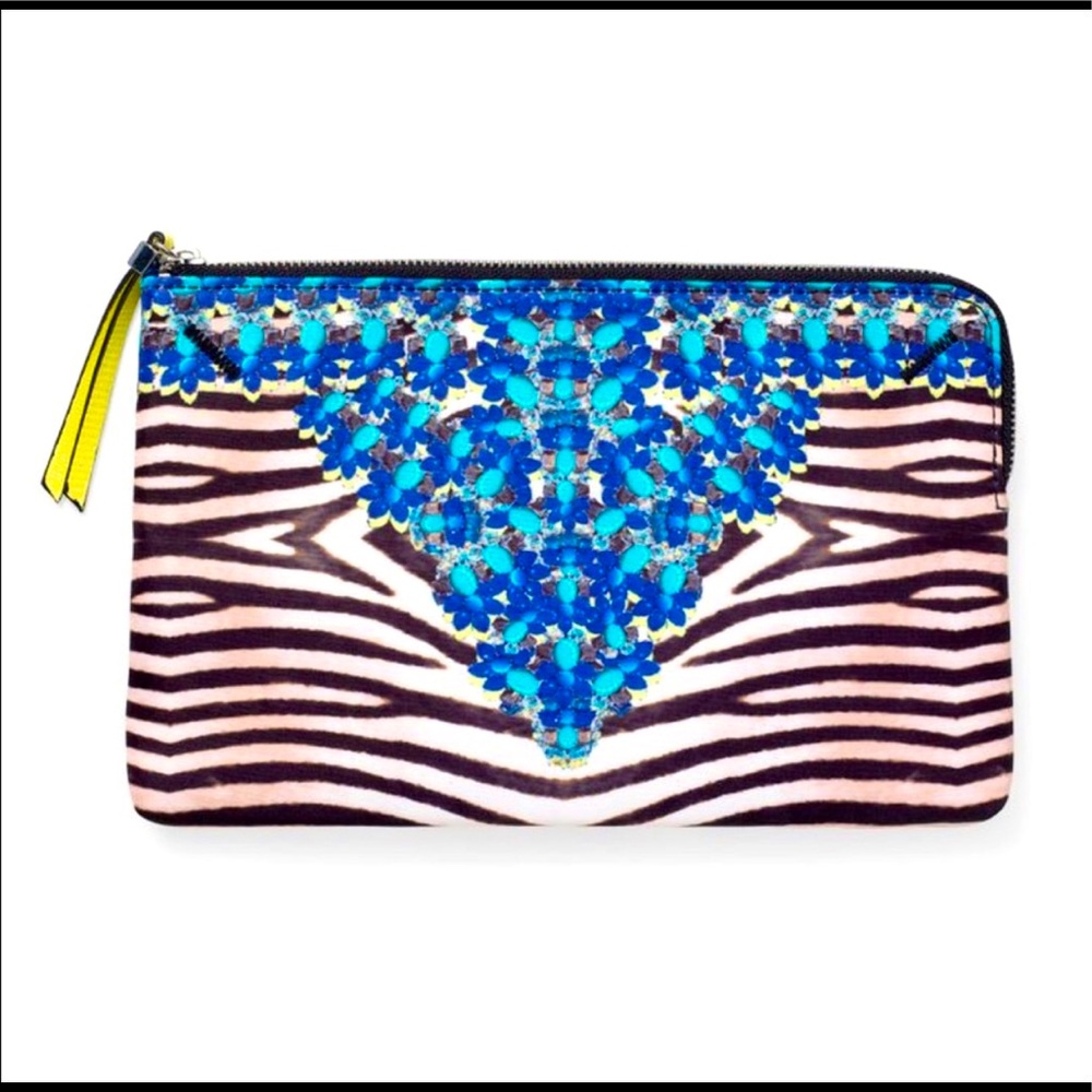 Stella & Dot Jeweled Zebra Capri Clutch